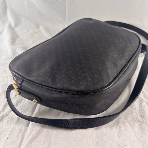 LANVIN PARIS Vintage Authentic Dome Black Canvas and Leather Trim Crossbody bag - Picture 10 of 17